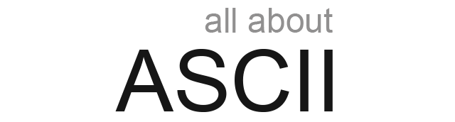 all about ascii