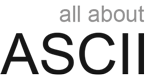 all about ascii